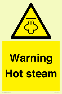 Warning Hot steam
